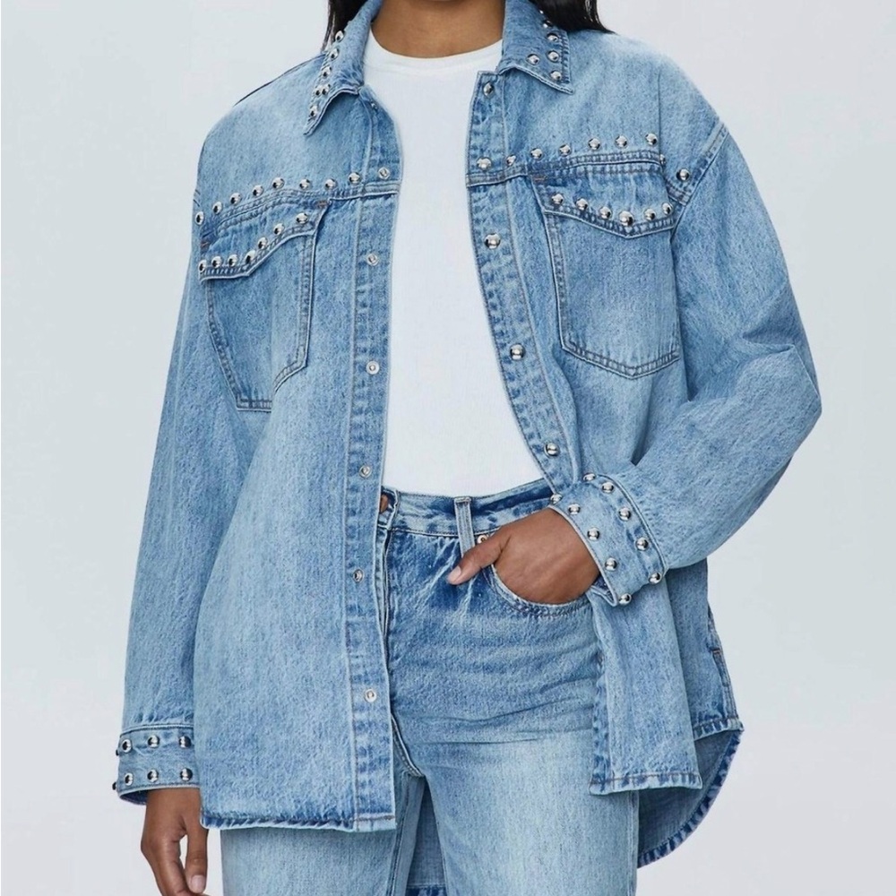 Pistola Oversized Studded Denim Shacket | Like New!